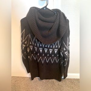 Banana Republic brown cowl neck sweater dress